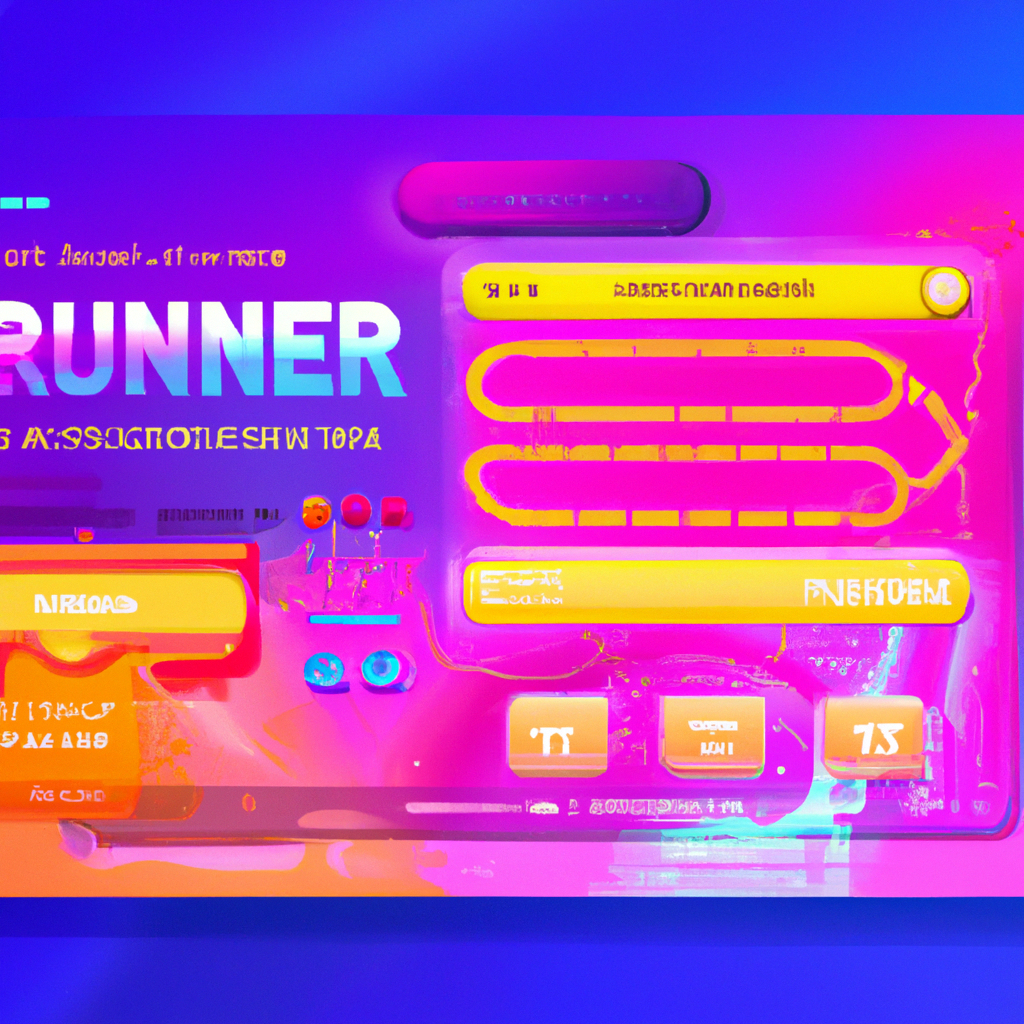 Screenshot of a minimalist neon runner